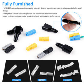 Knoweasy Powerpole Crimper ready for quick-disconnect connectors in automotive use.