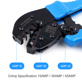 Knoweasy Powerpole Crimper three jaw set for 15, 30, and 45 amp crimps.