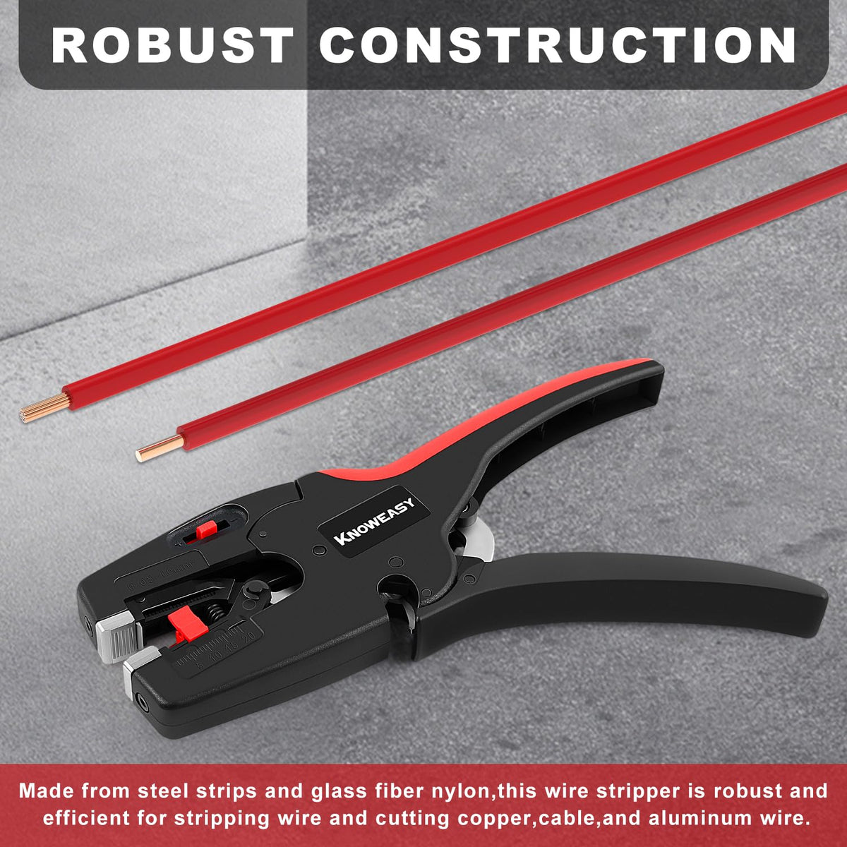 Knoweasy steel and glass fiber nylon build resists wear.