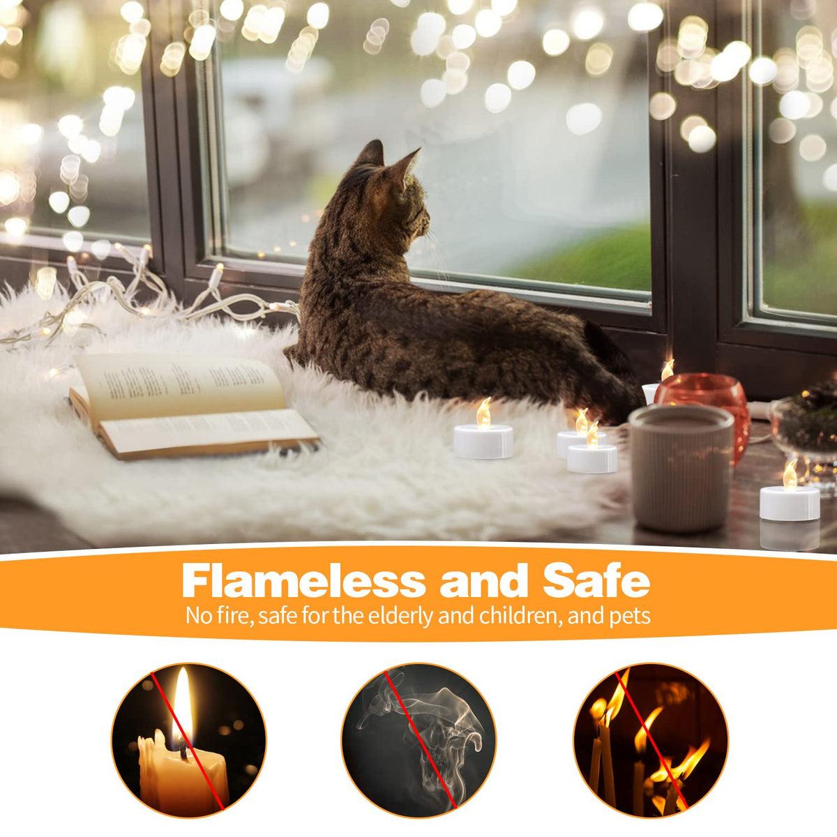 KOABY long-lasting tea light delivers up to 100 hours.