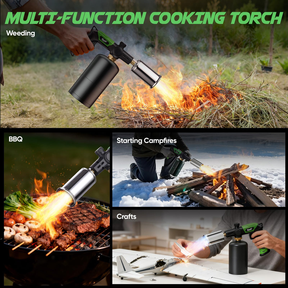 Koackl portable blow torch suitable for camping and DIY projects.