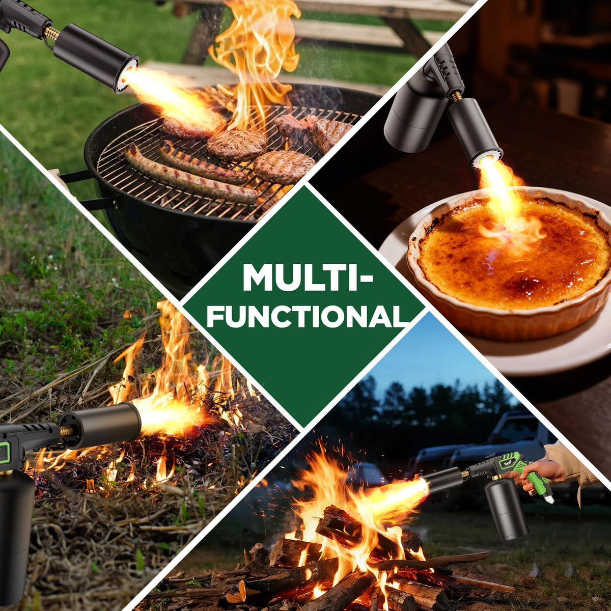 Koackl powerful propane torch ideal for camping and outdoor cooking on the go.