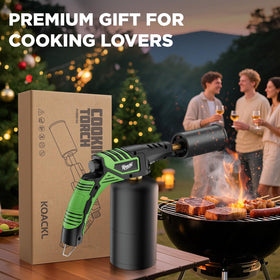 Koackl powerful propane torch for quick charcoal lighting and ignition of grills.