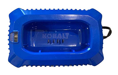 Kobalt 40V Gen 2 compact charger shown for space-saving storage on job sites.