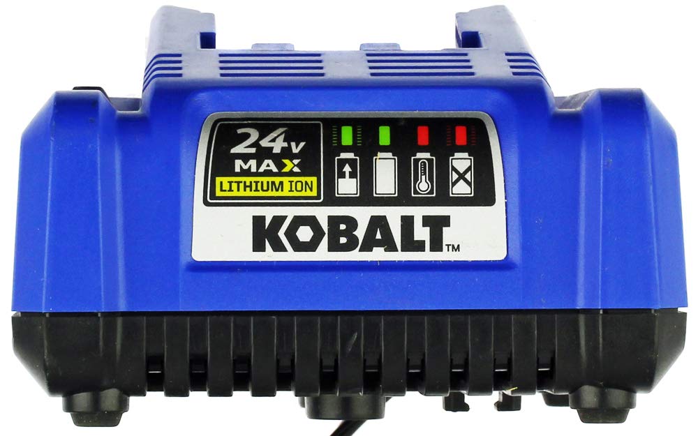 Kobalt 24V charger in use with Li-ion battery for quick top-ups
