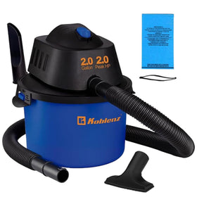 Koblenz WD-2L 2-gallon tank for quick spill cleanups and compact storage.