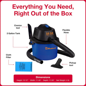 Koblenz WD-2L Compact garage mess handling fits shelves.