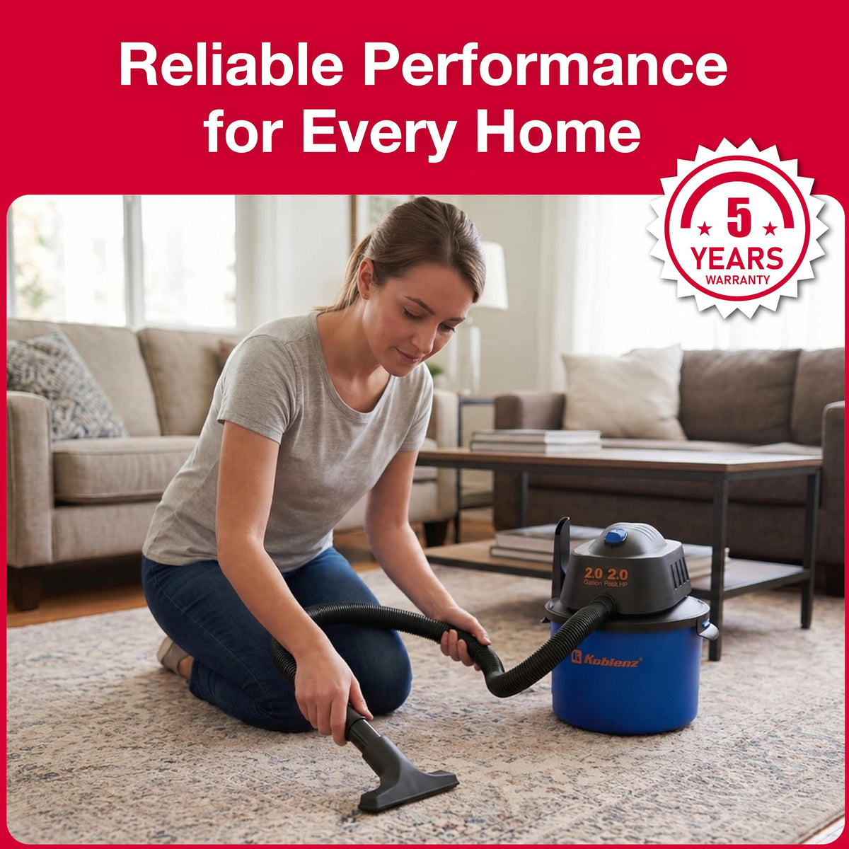 Koblenz WD-2L Rear blower port lets you clear leaves quickly.