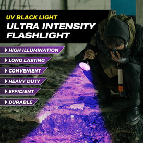 KOBRA UV flashlight LED array close-up, bright UV coverage