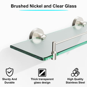 KOCOK tempered glass panel adds safe, shatter-resistant display.