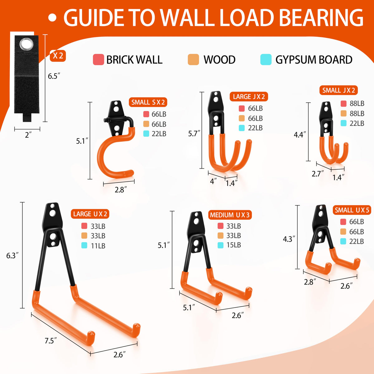 Kodreat six-size hook set maximizes space and supports diverse hanging needs.