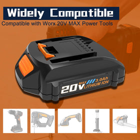 Koedsion 2Pack 3000mAh battery WA3575 compatible for smooth Worx operation.