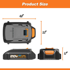 Koedsion 2Pack 3000mAh WG251s battery powers demanding jobs longer.