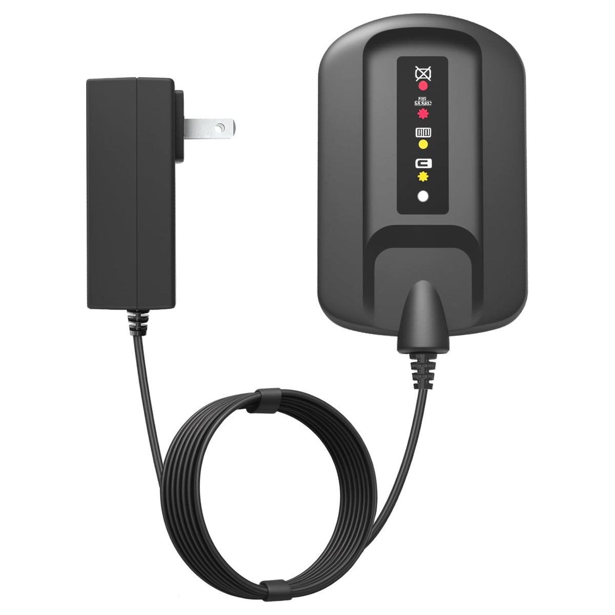 Koedsion WA3742 charger front view with clear status LEDs for monitoring