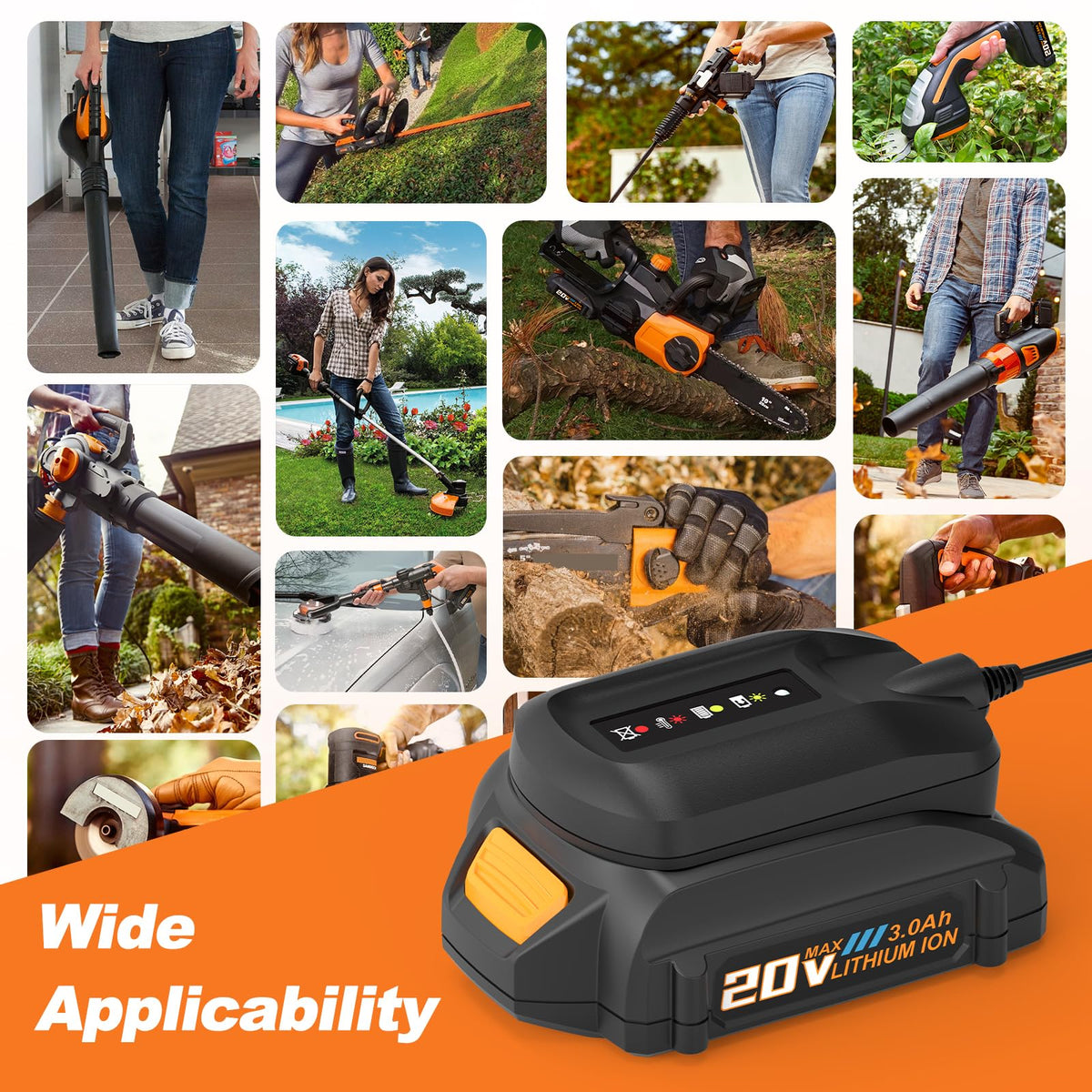 Koedsion WA3742 compatibility with Worx 20V battery models