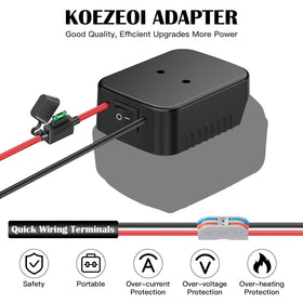 KOEZEOI locking connection ensures stable battery-to-adapter power
