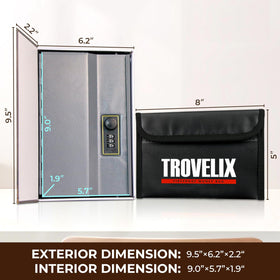 KOFAIR book safe interior dimensions show roomy space for essentials.