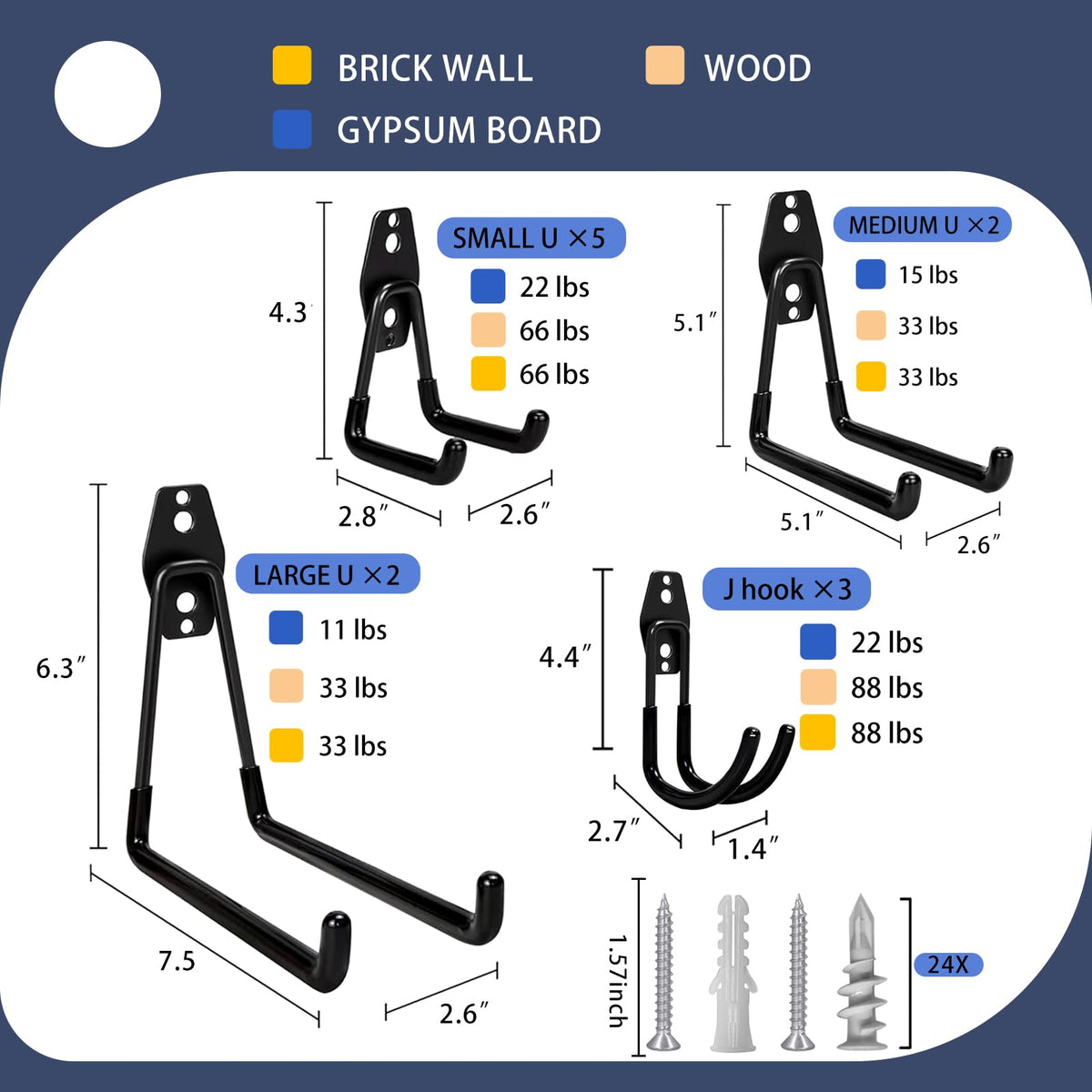 KOFANI hooks with anti-slip coating protecting surfaces and preventing slips