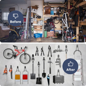 KOFANI garage hooks organizing tools and equipment on wall