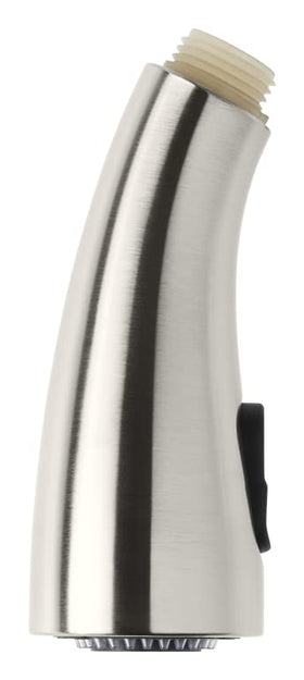 Replacement sprayhead in vibrant stainless supports Barossa and Cruette model use
