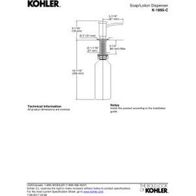Kohler 1895-C-VS solid-brass construction provides durable, reliable performance.