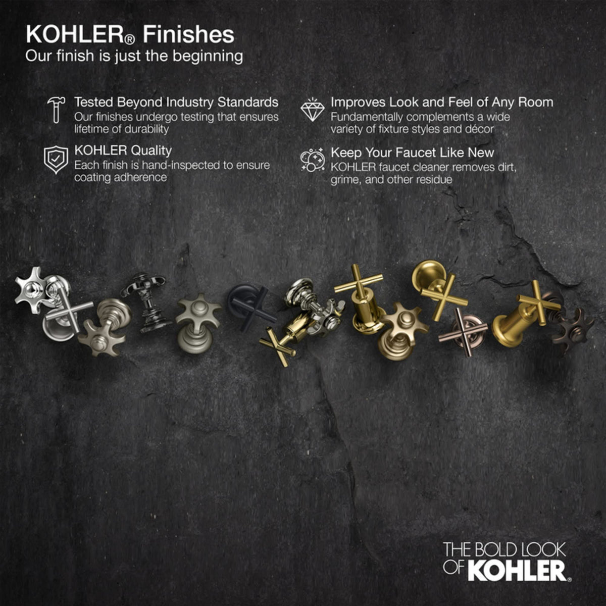 Kohler 1895-C-VS finishes complement varied kitchen decor and contemporary fixtures.