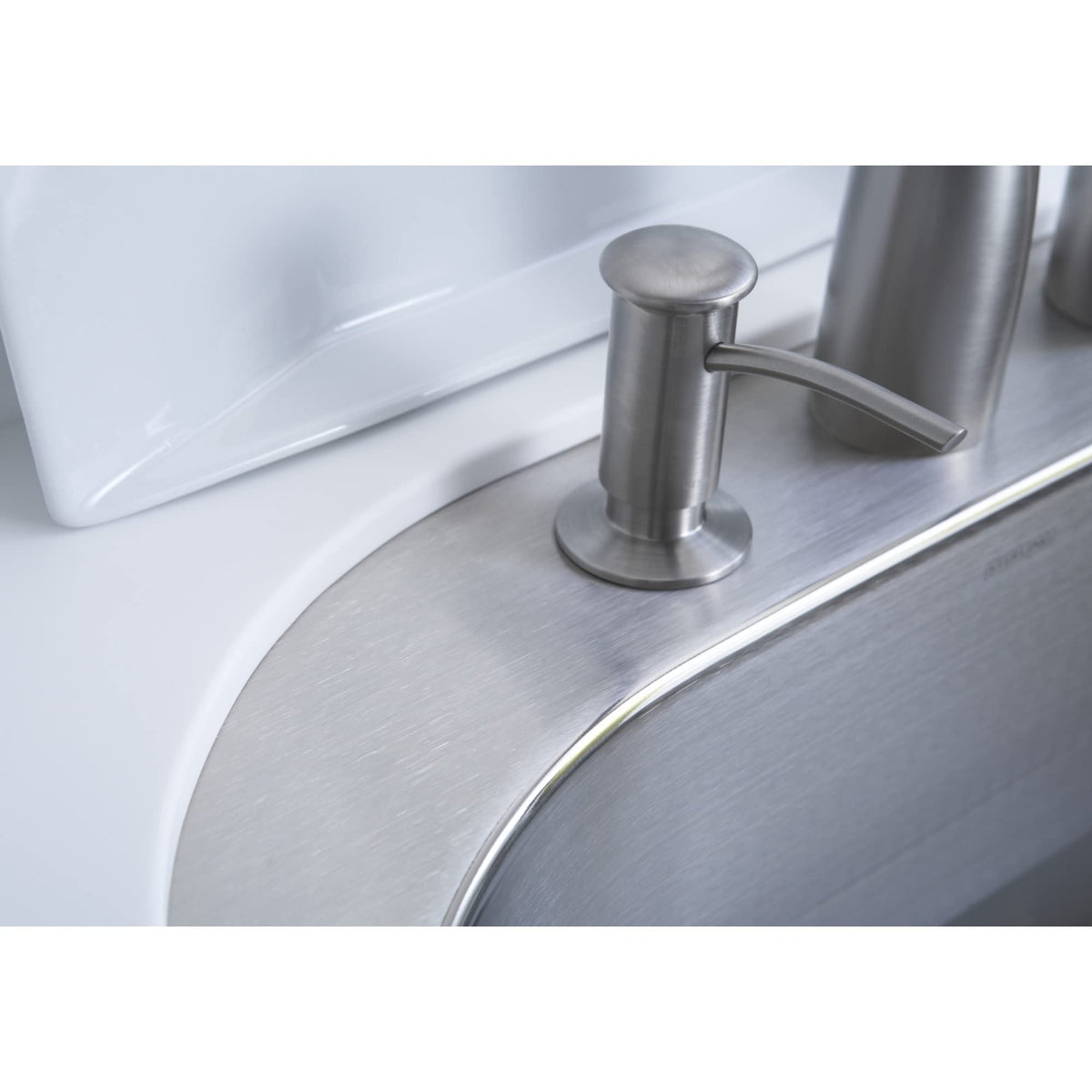 Kohler 1895-C-VS dispenser top-fill opening enables quick, clean refills.