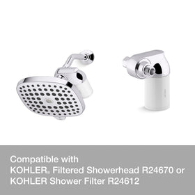 KOHLER Aquifer replacement cartridge detail illustrating media composition.