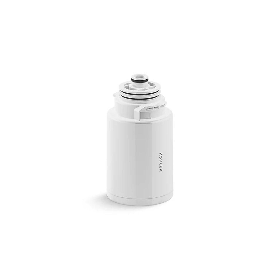 KOHLER Aquifer replacement cartridge close-up for chlorine reduction in showers.