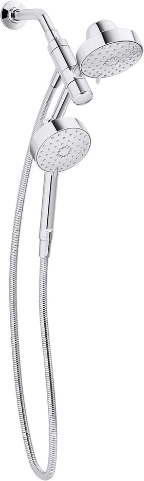 KOHLER Awaken 2-in-1 shower head with versatile spray options for daily use.