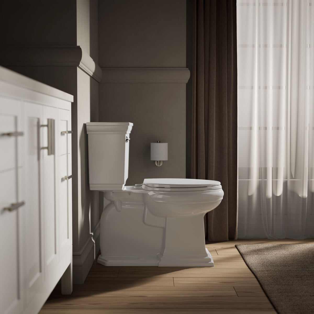 Kohler Brevia elongated seat fits most toilets for versatility