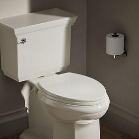 KOHLER Brevia elongated seat with quick-attach hardware installs fast.