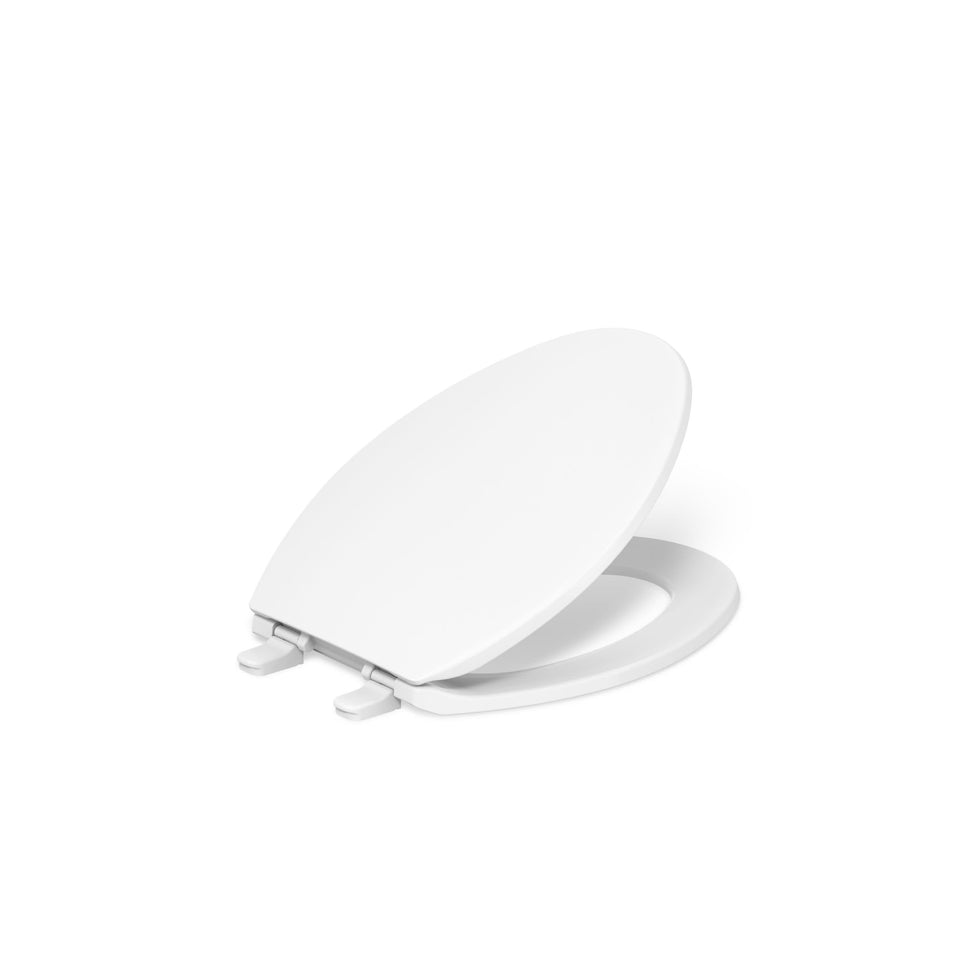 Kohler Brevia elongated seat with quick-release hinges for easy removal