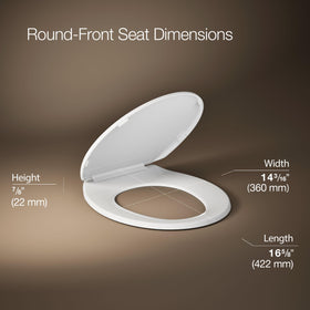 Kohler Brevia quick-attach hardware for fast, secure installation