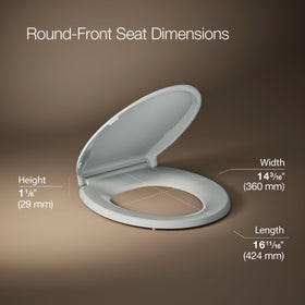 ReadyLatch hinge closeup on Kohler Cachet round seat