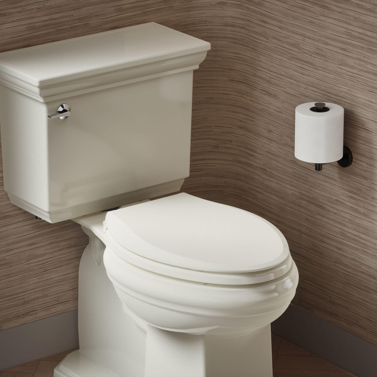 KOHLER Cachet ReadLatch quiet-close lid reduces noise during use