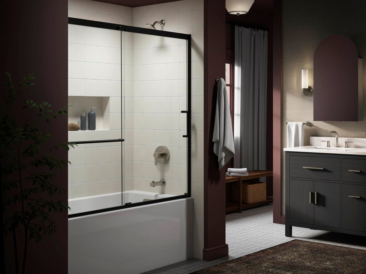 Kohler Elate valve trim brushed nickel ADA faceplate with metal lever for accessible control