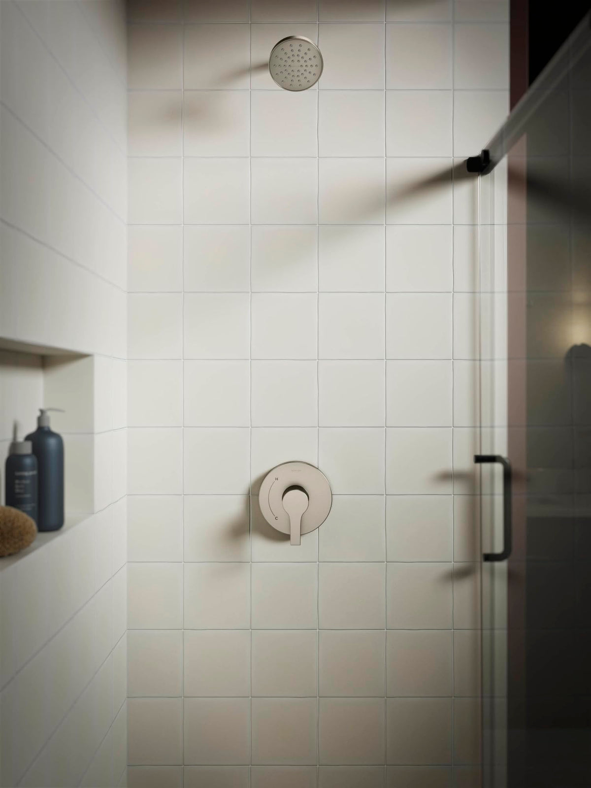 Kohler Elate valve trim brushed nickel lever, single-handle temperature control for easy use