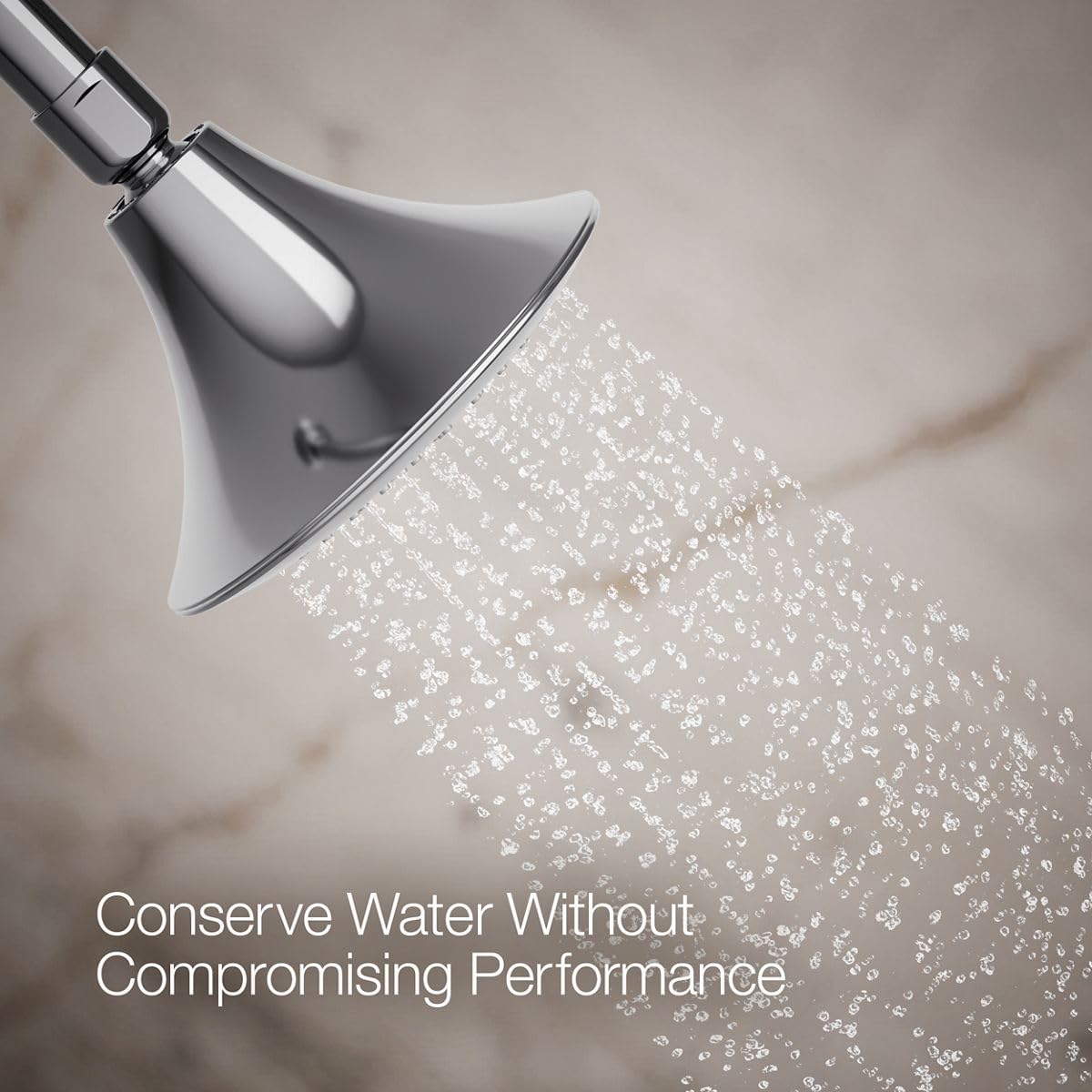 Kohler Forté corrosion-resistant finish resists scratches and tarnish over time.