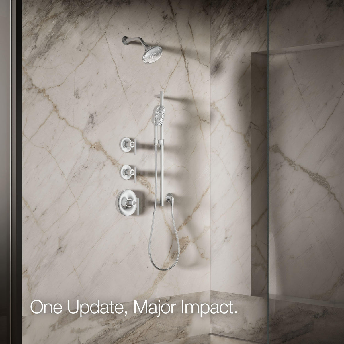 KOHLER Forté coordinates with Forte Alteo Refine collections.