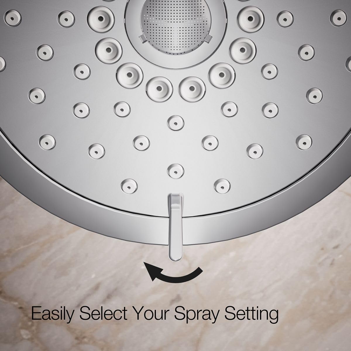 KOHLER Forté easy-clean spray face reduces mineral buildup.
