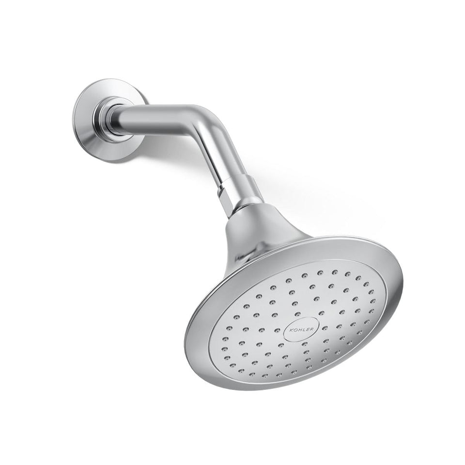 Kohler Forté Katalyst sprayface offering fuller droplets for a revitalizing shower.