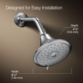 KOHLER Forté silk spray provides a gentle, spa-like feel.