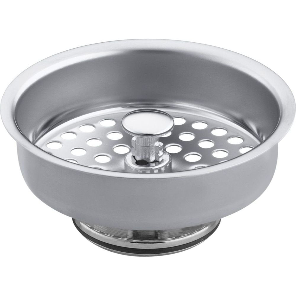 KOHLER K8803-CP duostrainer basket in polished chrome adds durable sink protection