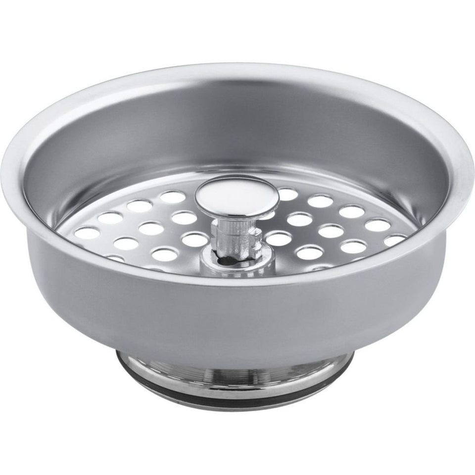 KOHLER K8803-CP duostrainer basket in polished chrome adds durable sink protection