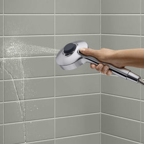 Kohler Prone magnetic docking securely holds the shower head when not in use