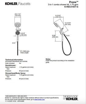 Kohler Prone pause feature supports water saving during rinses