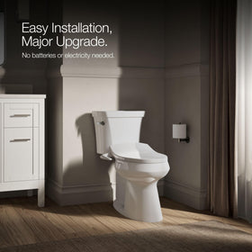 Kohler PureWash M250 quick-release hinges for easy cleaning access.