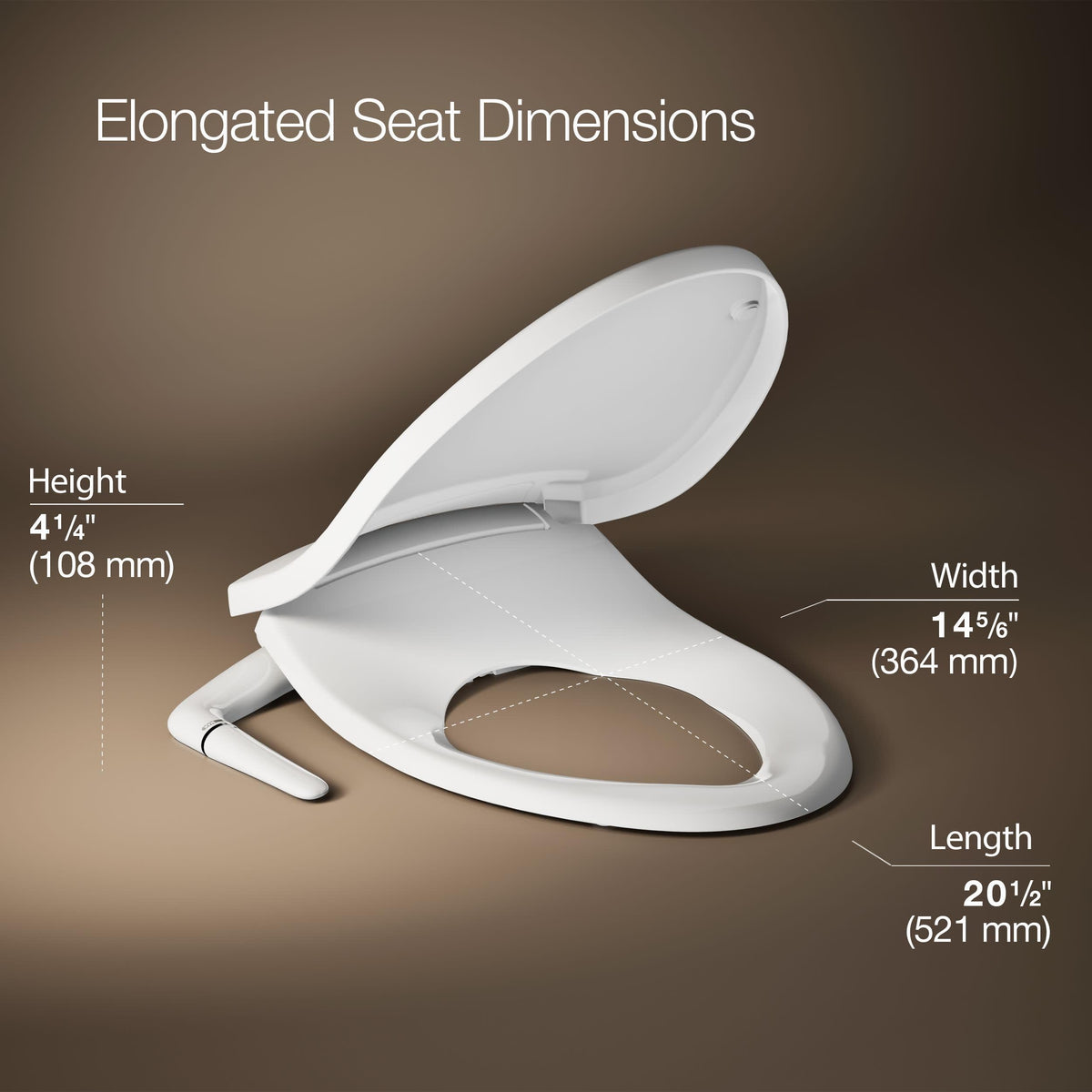 Kohler PureWash M250 self-cleaning wand for hygienic post-use rinsing.