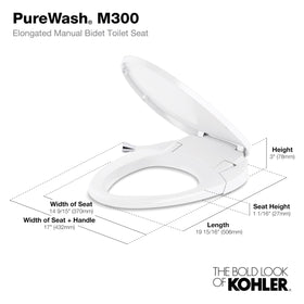 Kohler PureWash M300 side lever adjusts water pressure precisely.